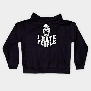 I hate people, scream face Kids Hoodie